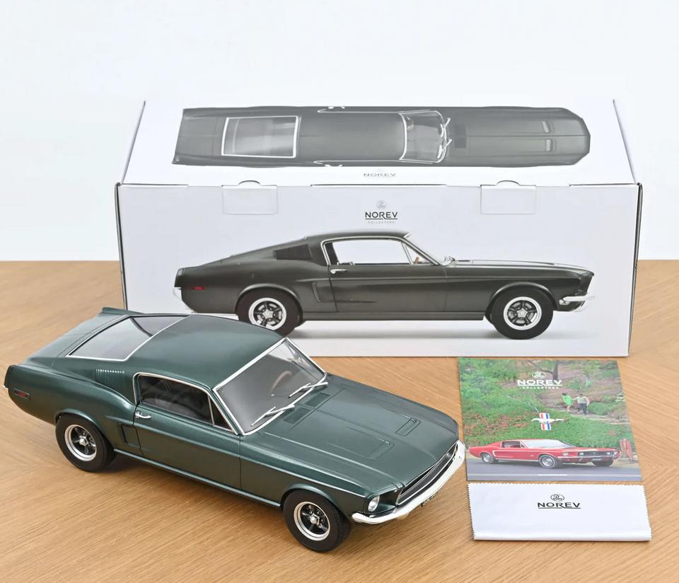 Ford Mustang Fastback 1968 groen BULLIT 1/12 NOREV 122702, Verzenden, Nieuw, 1:9 t/m 1:12, Auto