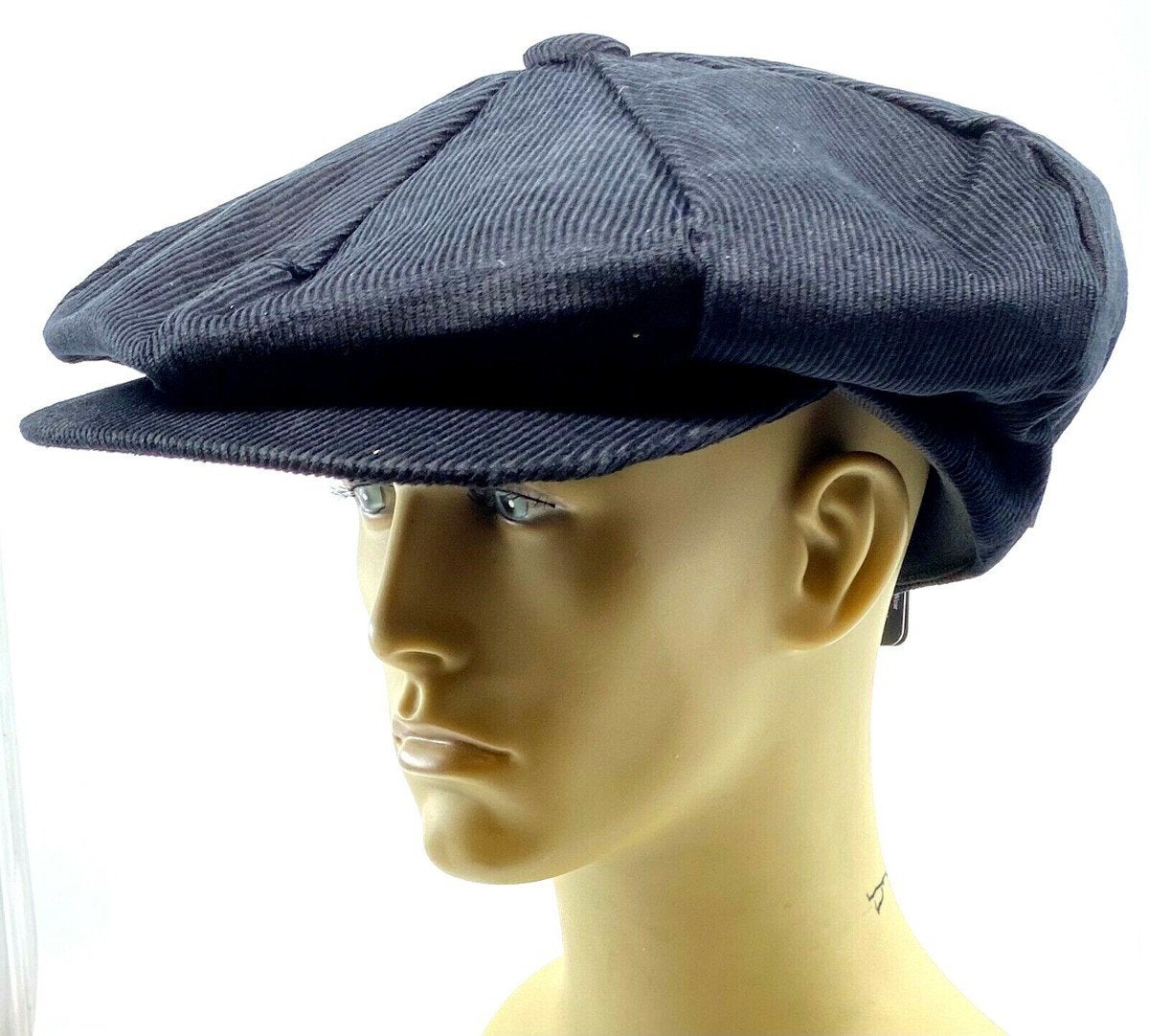 Peaky Blinders Gatsby Pet Hoed Oversized Cord Zwart big hat, Kleding | Heren, Nieuw, H, H, H