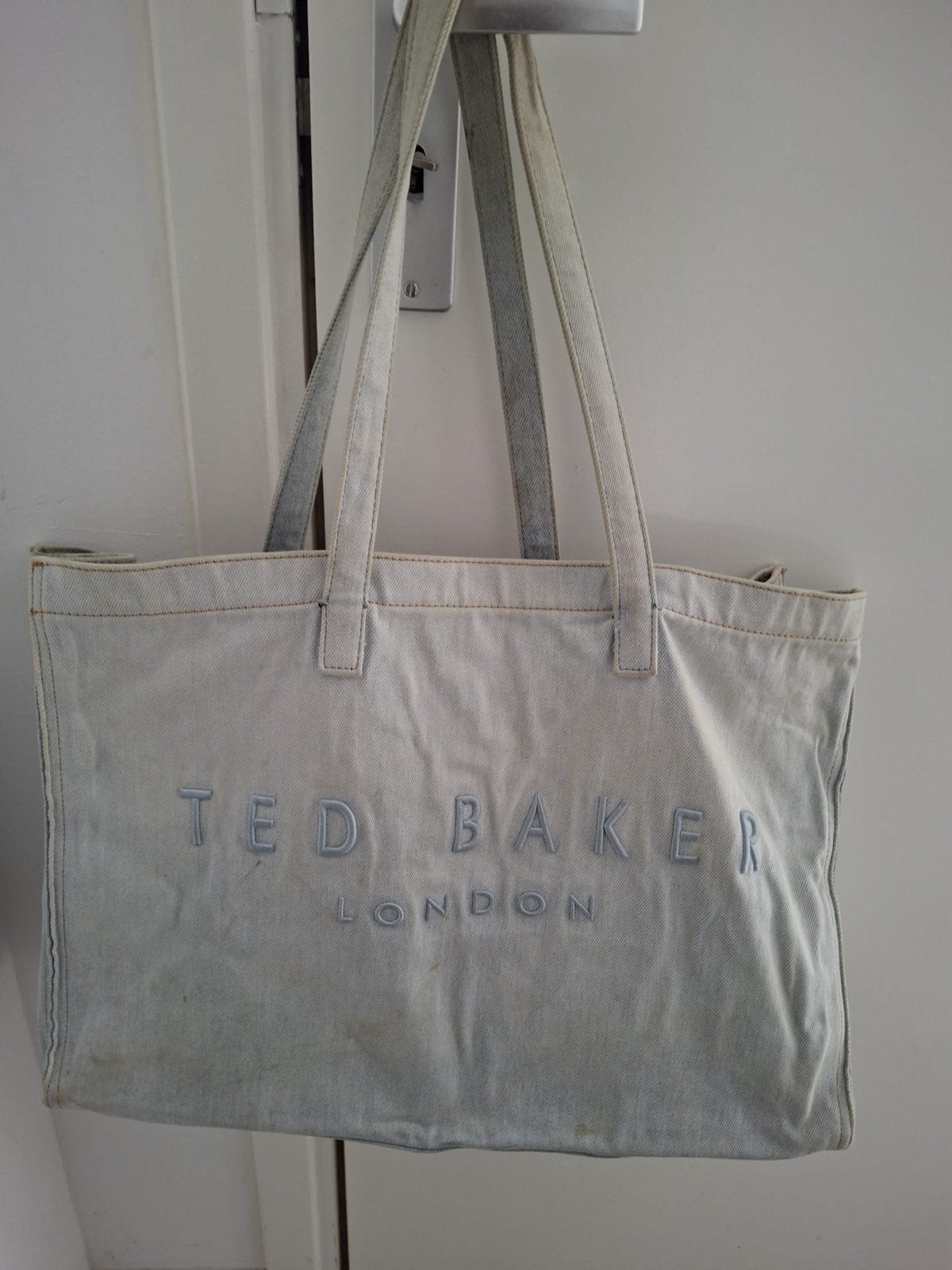 Ted Baker Shopper Tas - Lichtblauw Denim, Ophalen of Verzenden, Gebruikt, Blauw, Shopper