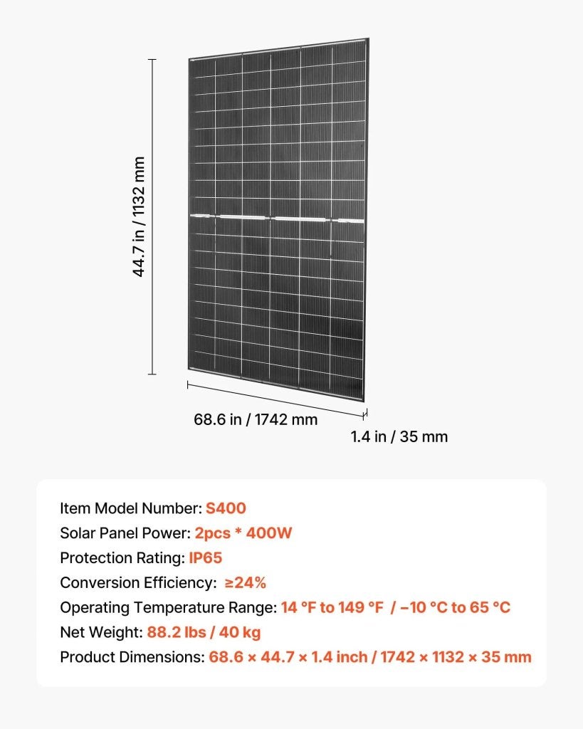 VEVOR Bifaciale Zonnepanelen 2 stuks - 400W, Niet ingevuld, Nieuw, Ophalen of Verzenden, Office 403 Nesta Business Centre 4-5 Burton Hall Road Sandyford Dublin 18 D18 A094 Ierland