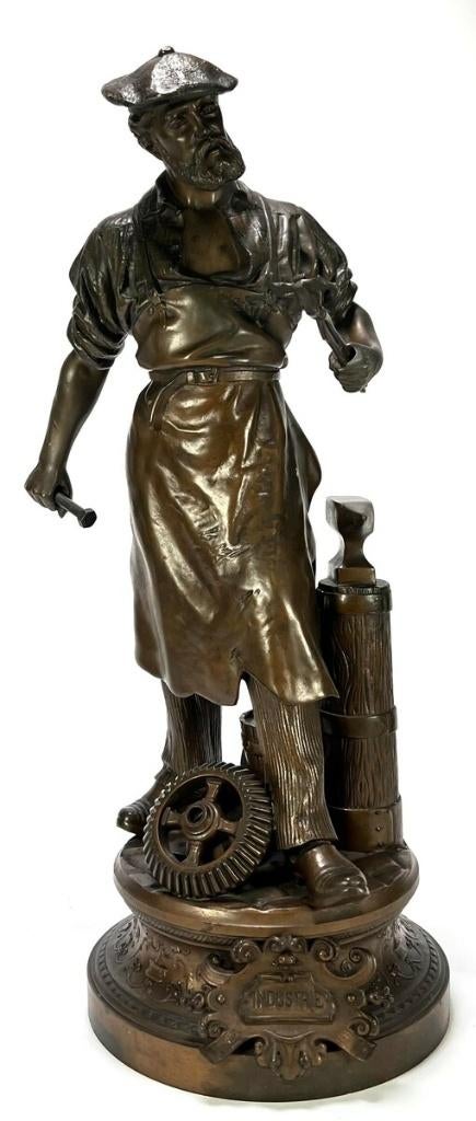 1009. Beeld, Arthur Waagen - Frankrijk, ca. 1890, Ophalen of Verzenden