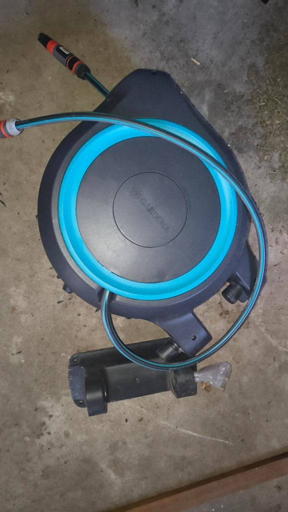 Gardena slanghaspel 25m, Tuin en Terras, Tuinslangen, Ophalen, Gebruikt, Tuinslang
