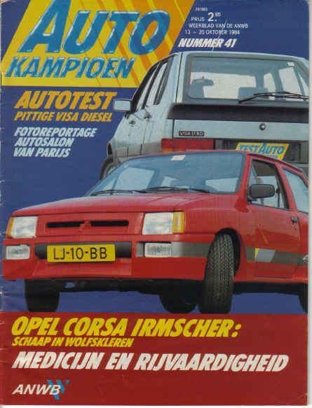 Autokampioen 41 1984 : Opel Corsa Sprint Irmscher - Citroen, Ophalen of Verzenden, Gelezen, Algemeen