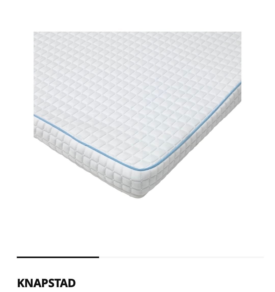 IKEA KNAPSTAD Matras topper 180x200 cm, Ophalen, Tweepersoons, Zo goed als nieuw, Matras
