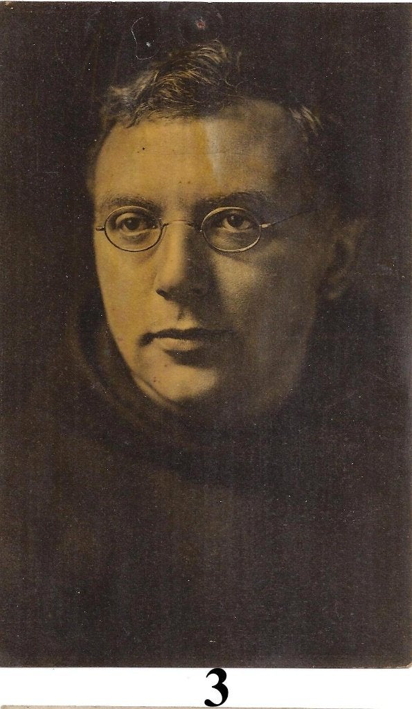 K3 kaart 3 dichter pater hilarion thans maestricht 1884, Ophalen of Verzenden, Voor 1920, Ongelopen, Sterren en Beroemdheden