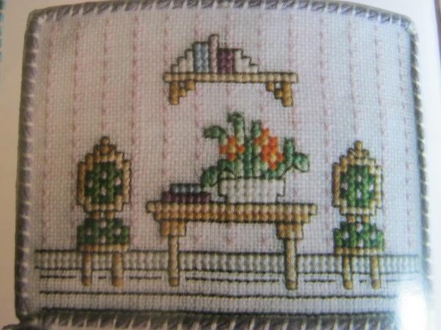 Borduurpatroon 2 x  Poppenhuis kamertjes nr 8214, Verzenden, Nieuw, Handborduren, Patroon