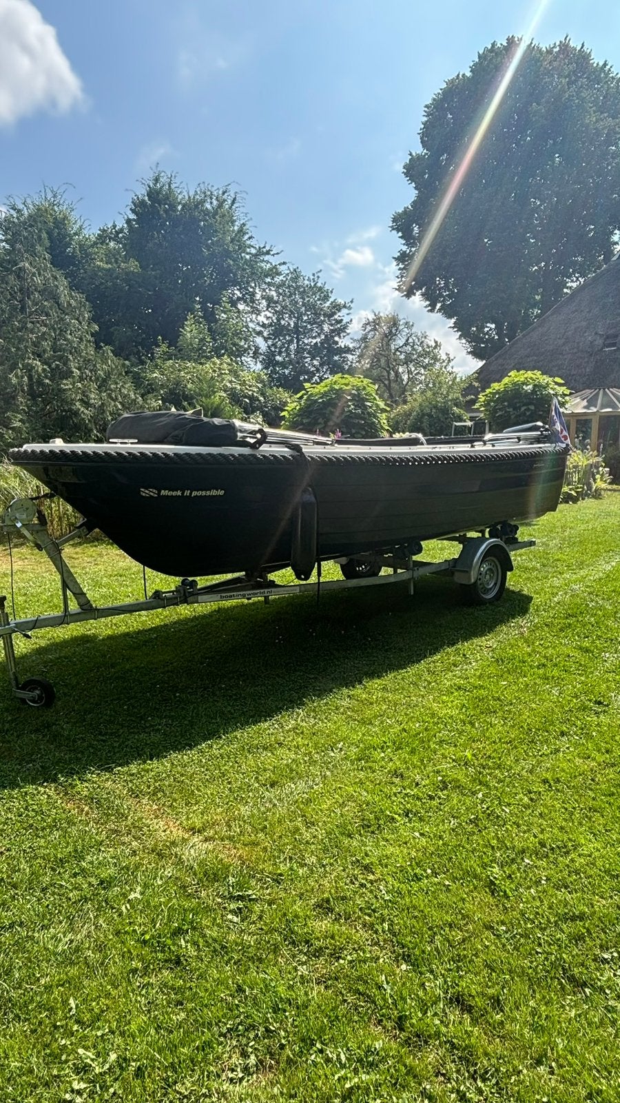 Heerlijke Liberty sloep met trailer en 15 pk Suzuki motor, Ophalen, 10 tot 30 pk, 15 pk, Viertaktmotor