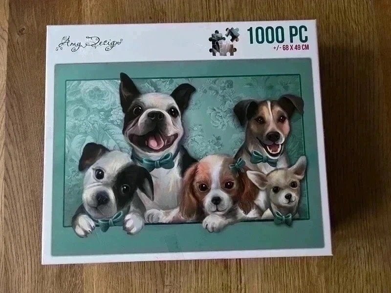 Amy Design puzzel - honden - dogs - 1000 stukjes, Ophalen of Verzenden, 500 t/m 1500 stukjes, Zo goed als nieuw, Legpuzzel