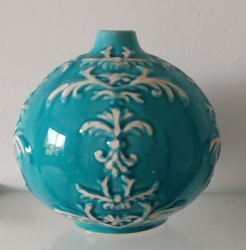 bolvaas steen PTMD, volgnr 29, Blauw, Ophalen of Verzenden, Zo goed als nieuw, Steen/keramiek