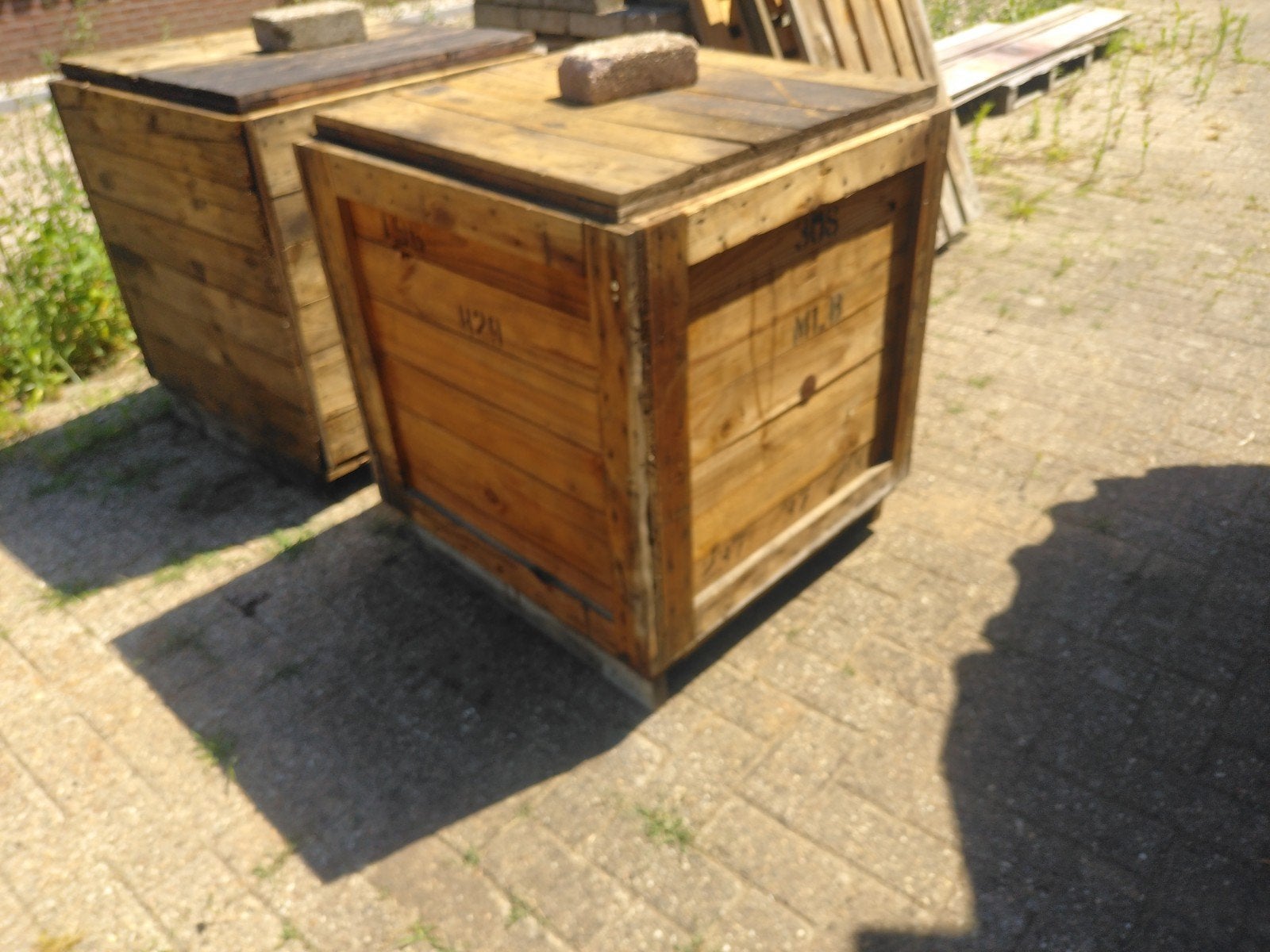 krat turmac hout, Ophalen, Gebruikt, 25 tot 50 mm, Plank