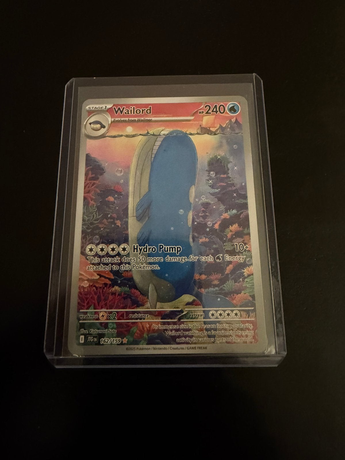 Pokemon Wailord JTG 162, Hobby en Vrije tijd, Verzamelkaartspellen | Pokémon, Ophalen of Verzenden, Zo goed als nieuw, Losse kaart