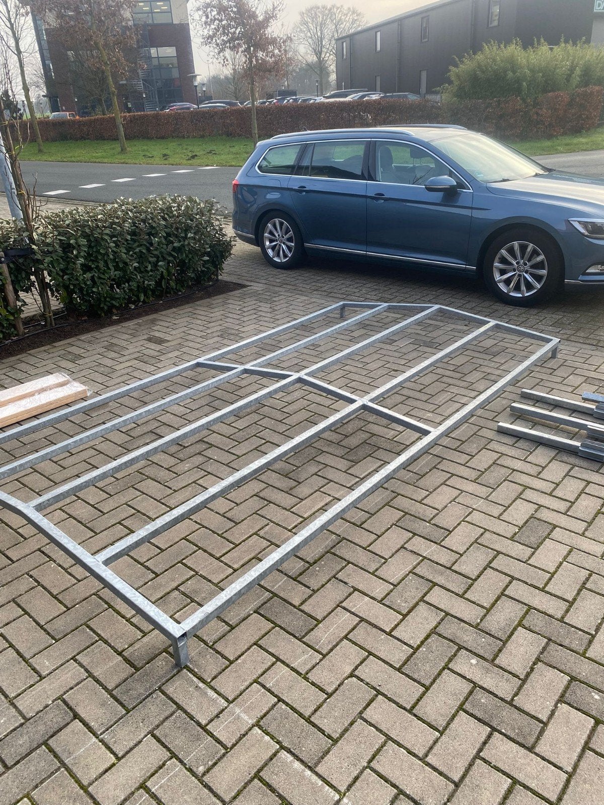 Nette overkapping 340x185 cm compleet met zeil en koord, Ophalen of Verzenden, Gebruikt, Overige typen