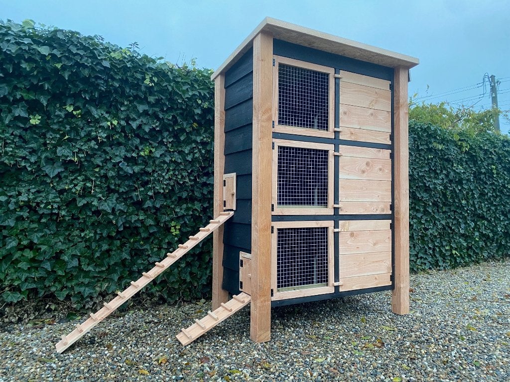 Konijnenflat Douglas | Duurzame materialen | Passend advies, Minder dan 60 cm, Ophalen of Verzenden, Konijn, Hok