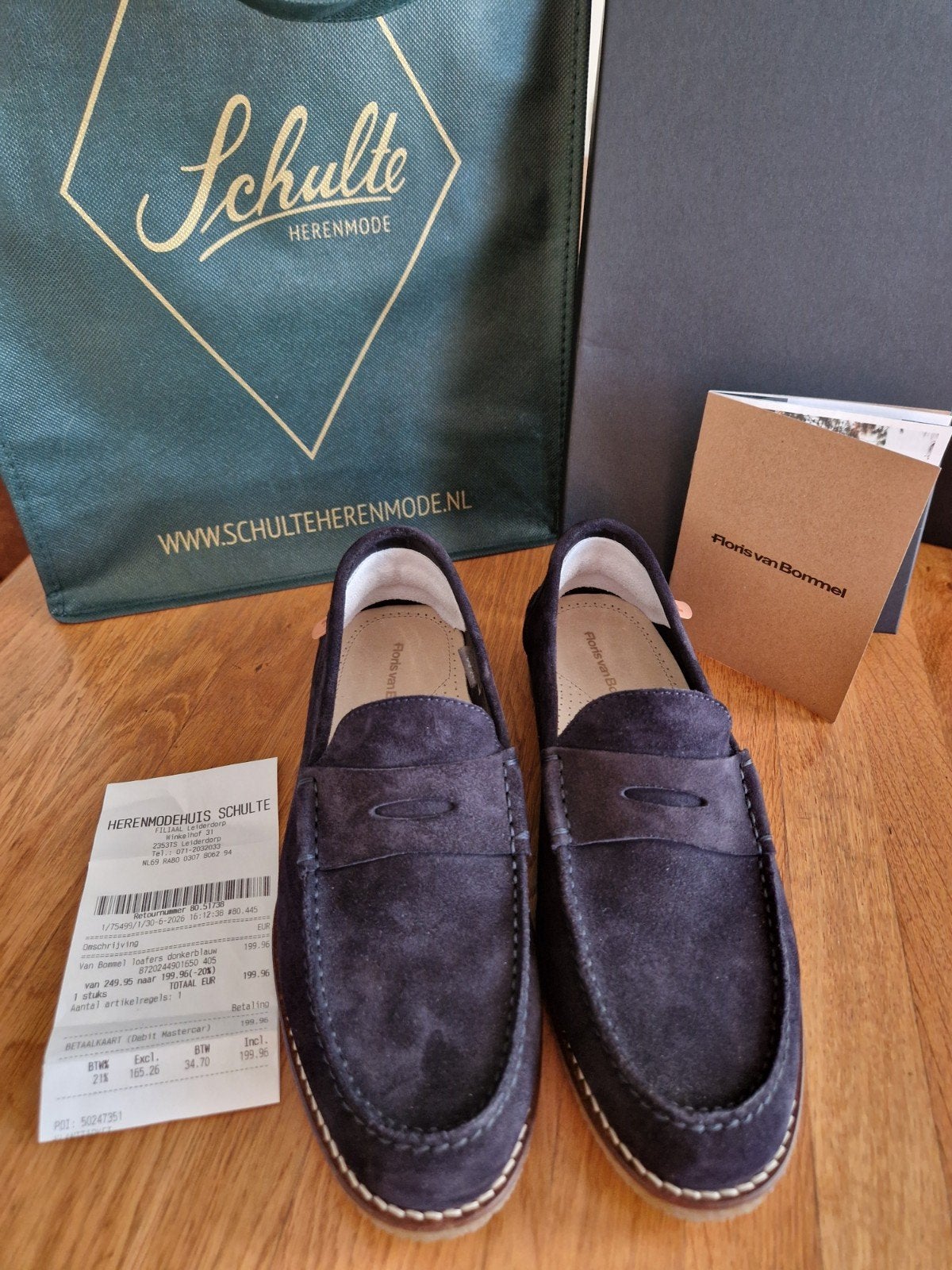 Floris van Bommel suède loafers - Marine - Maat 43, Kleding | Heren, Schoenen, Ophalen of Verzenden