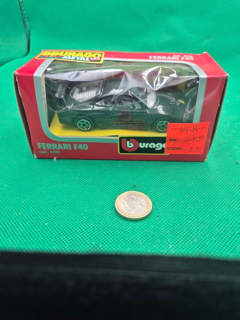 359 Ferrari F40 zwart 1/43 Bburago, Ophalen of Verzenden, Zo goed als nieuw, Auto, Overige merken