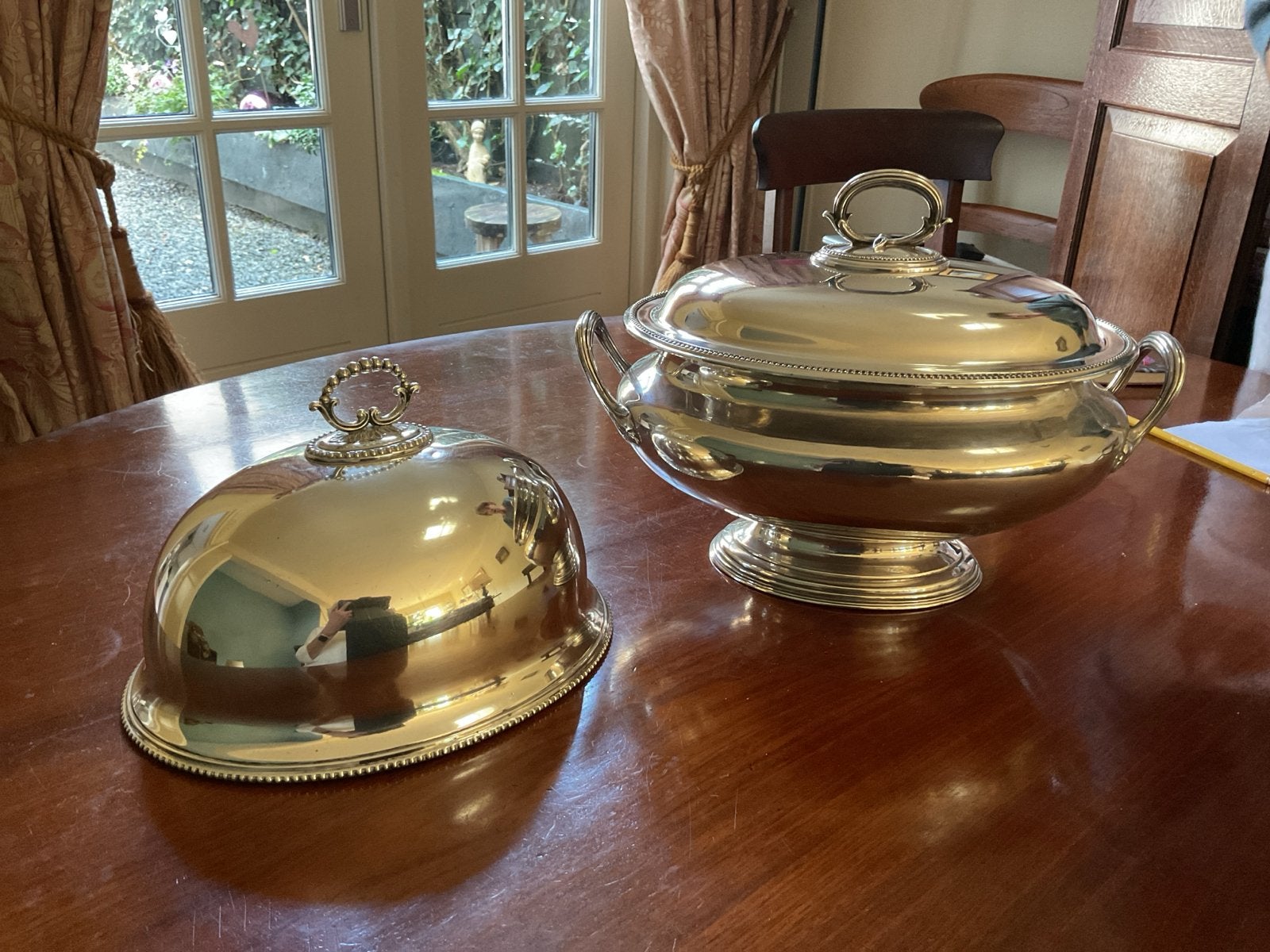 Verzilverde Soepterrine & Voedsel Cloche - Elkington & Co., Antiek en Kunst, Ophalen, Zilver