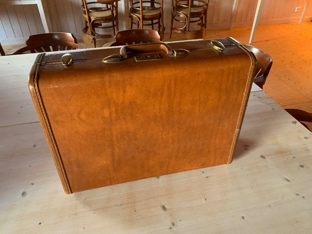 vintage Samsonite koffer, Gebruikt, 50 tot 60 cm, Leer, Ophalen of Verzenden