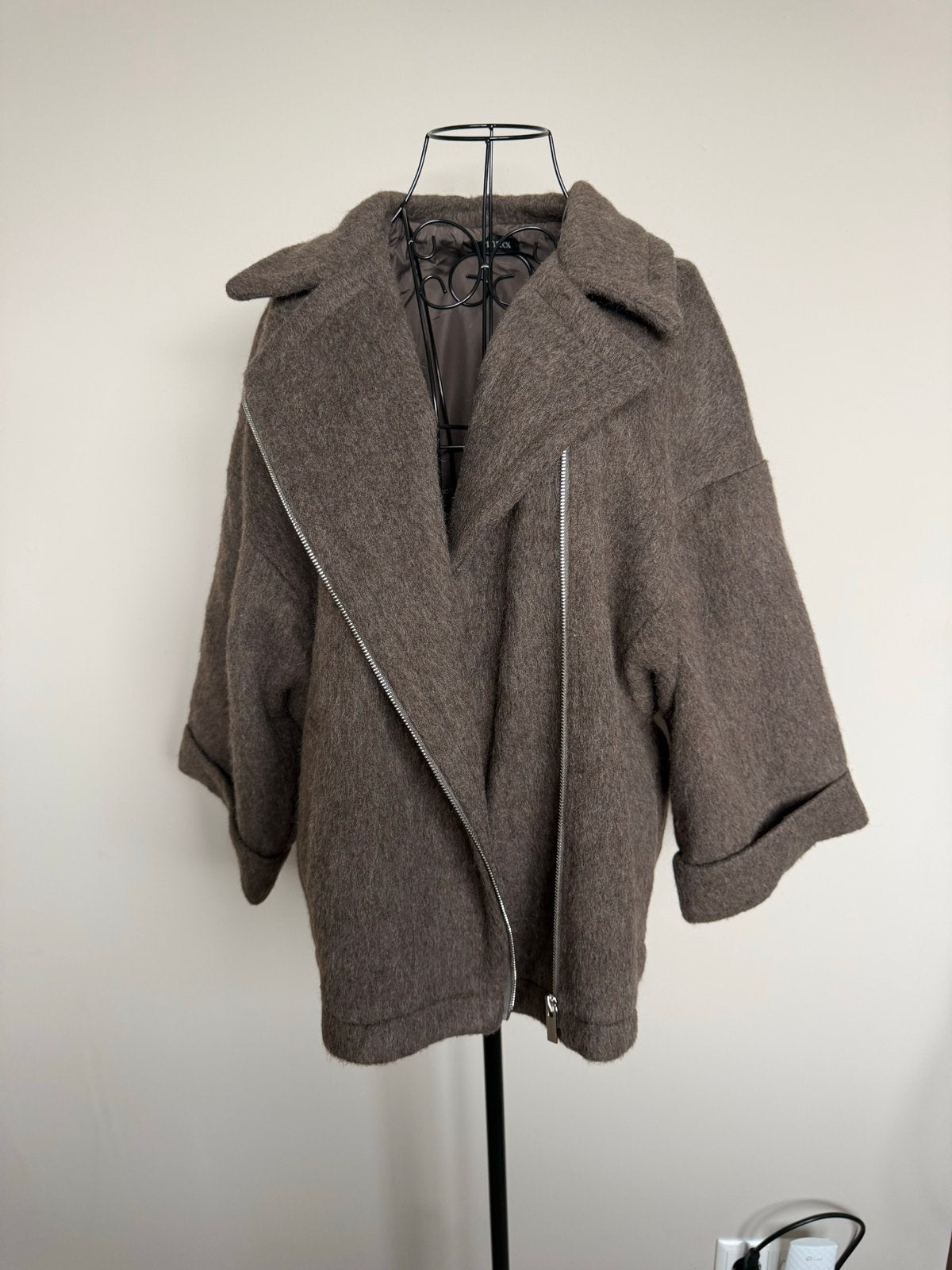 G-maxx wollen jas maat XL, Ophalen of Verzenden, Zo goed als nieuw, Maat 46/48 (XL) of groter, Bruin