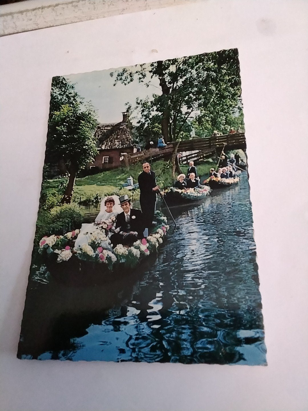 Ansichtkaart Giethoorn: Trouwen per punter (jaren '60), Ophalen of Verzenden