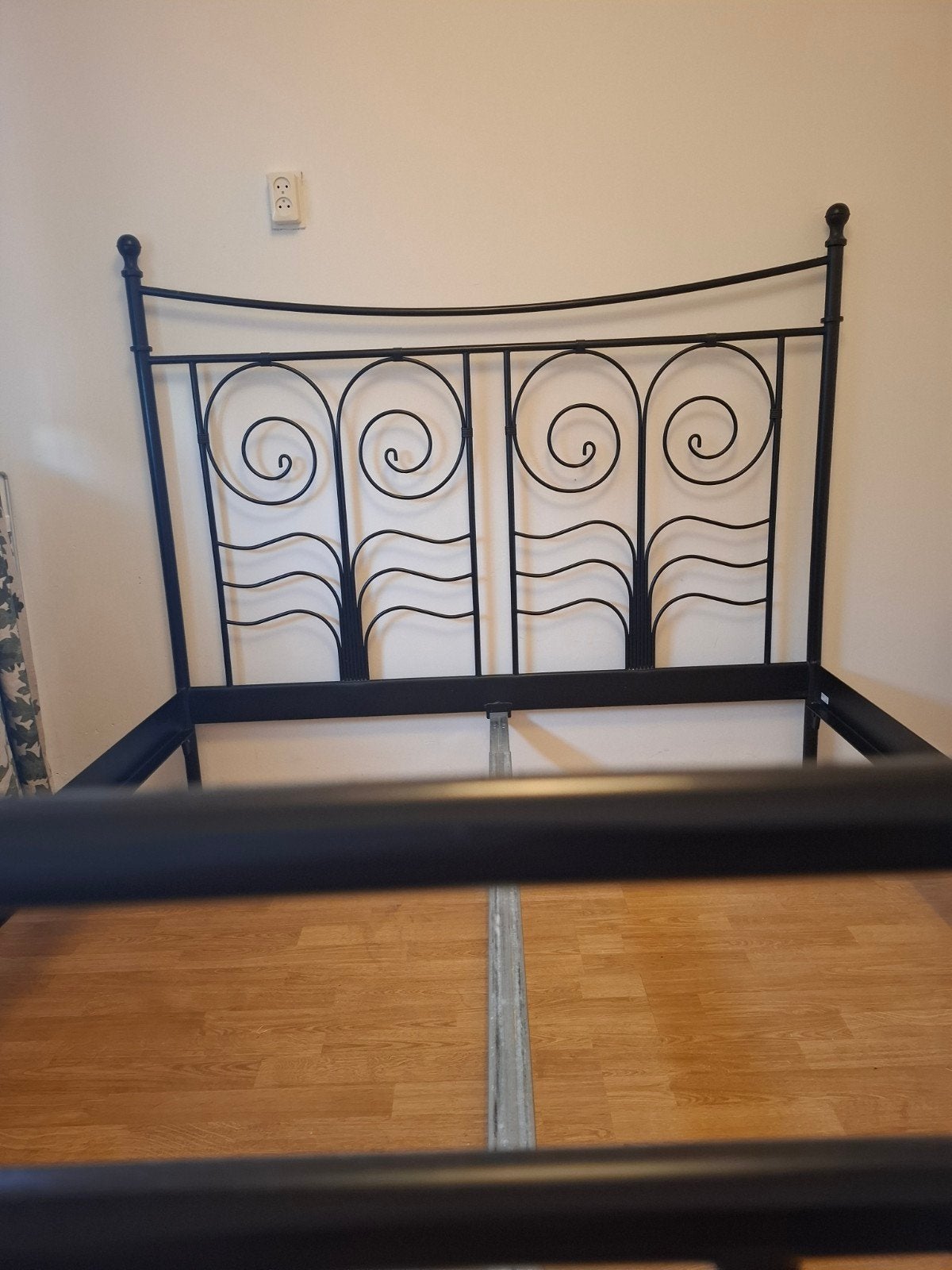 zwart tweepersoons spijlenbed IKEA, Ophalen, Gebruikt, Zwart, Tweepersoons