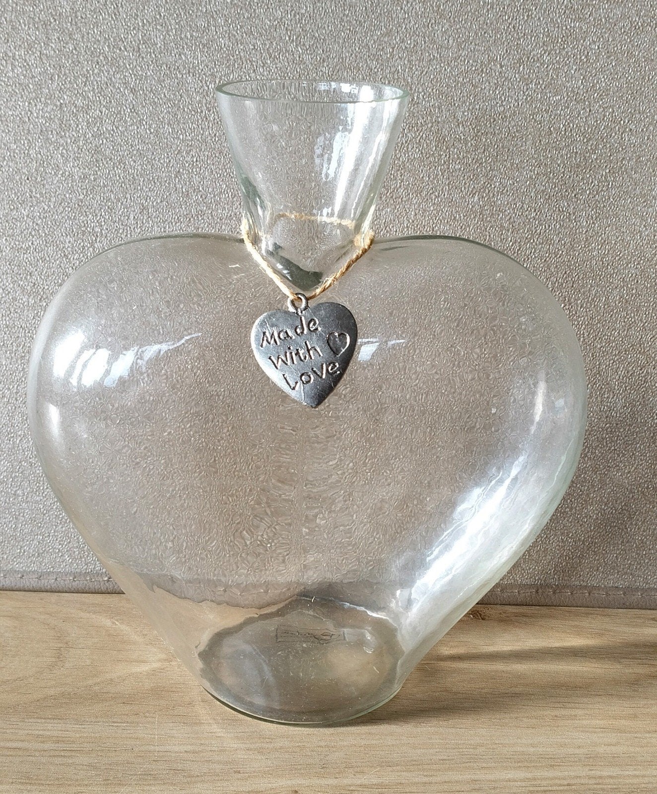 BRAXTON HOME COLLECTION GLAZEN HART VAAS, Overige kleuren, Verzenden, Minder dan 50 cm, Glas