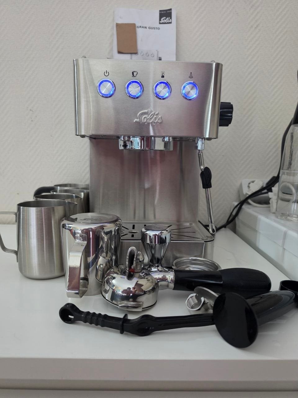 Solis Barista Gran Gusto Espressomachine - Zo goed als nieuw, Witgoed en Apparatuur, Koffiezetapparaten, Afneembaar waterreservoir