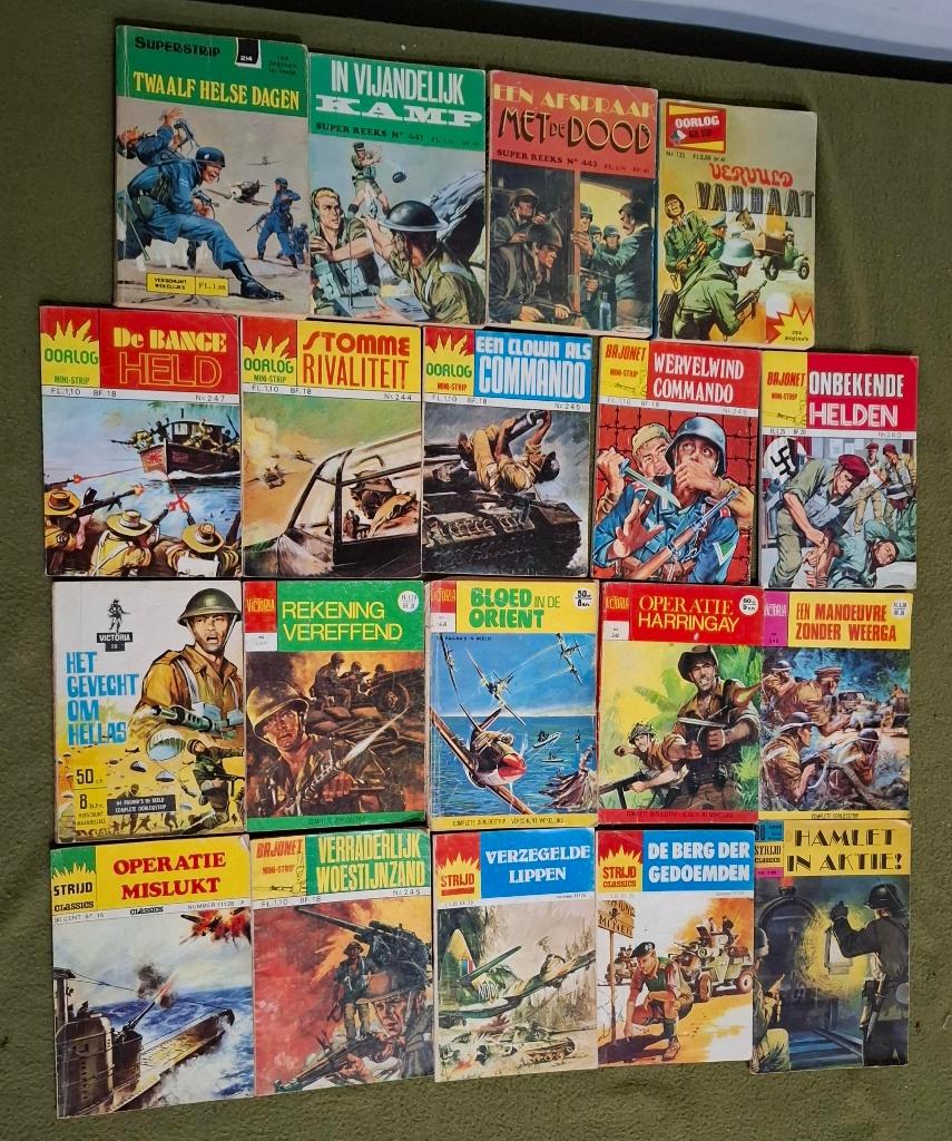 19 x vintage mini oorlog strips, Diverse auteurs, Ophalen of Verzenden, Algemeen, Tweede Wereldoorlog