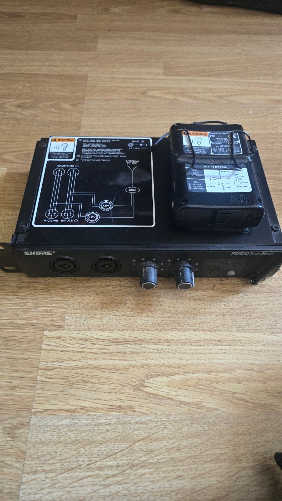 Shure PSM200 TransMixer P2T-H2 In-Ear Monitor Zender, Ophalen of Verzenden, Gebruikt, Audio