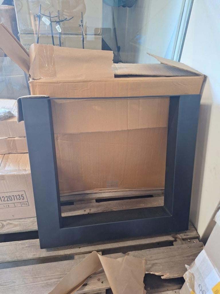 Nieuw set van 2 metalen tafelpoten 'U' vorm, Ophalen, Tafelpoot, 50 tot 100 cm, Nieuw