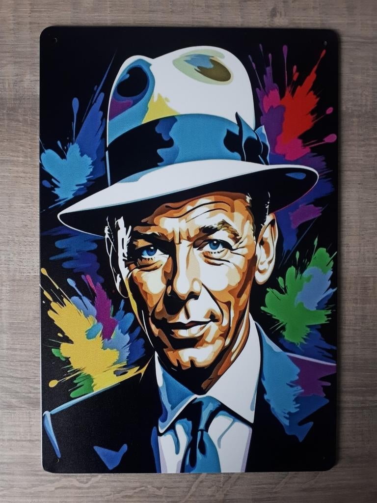Frank Sinatra 20x30 cm Metalen Reclamebord, Verzamelen, Ophalen of Verzenden, Nieuw, Poster, Artwork of Schilderij
