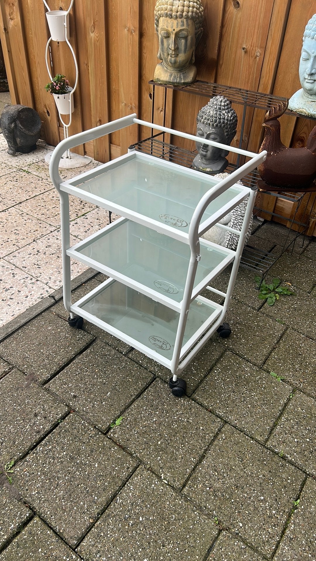 Silver Fox Professionele Salon Trolley / Roltafel, Huis en Inrichting, Ophalen, Wit, 50 tot 100 cm, Zo goed als nieuw