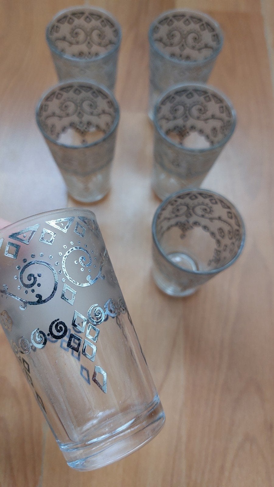 Zes prachtige artisanale Marokkaanse theeglazen, Glas of Glazen, Nieuw, Ophalen of Verzenden, Glas