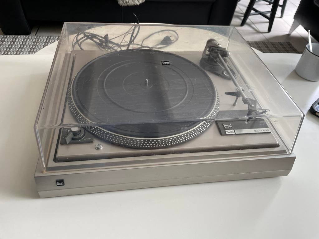Dual 505 Belt Drive Platenspeler - Vintage Hifi, Audio, Tv en Foto, Platenspelers, Ophalen, Gebruikt, Pitch-regelaar, Platenspeler