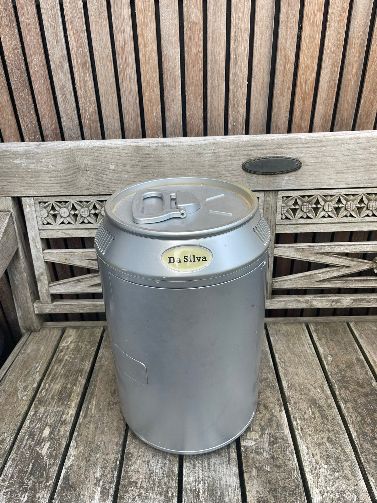 Da Silva retro mini koelkast blikvorm – 12V/230V warm & koud, Ophalen, Minder dan 75 liter, Zonder vriesvak, Gebruikt