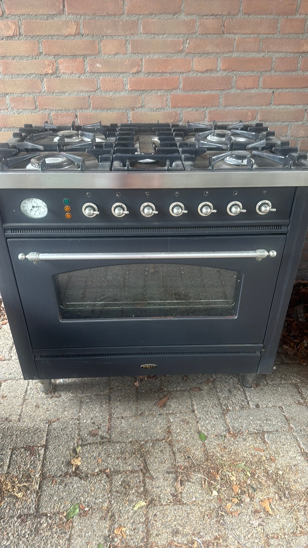 Boretti gasforhuis met oven, Ophalen, Gebruikt, 60 cm of meer, Gas