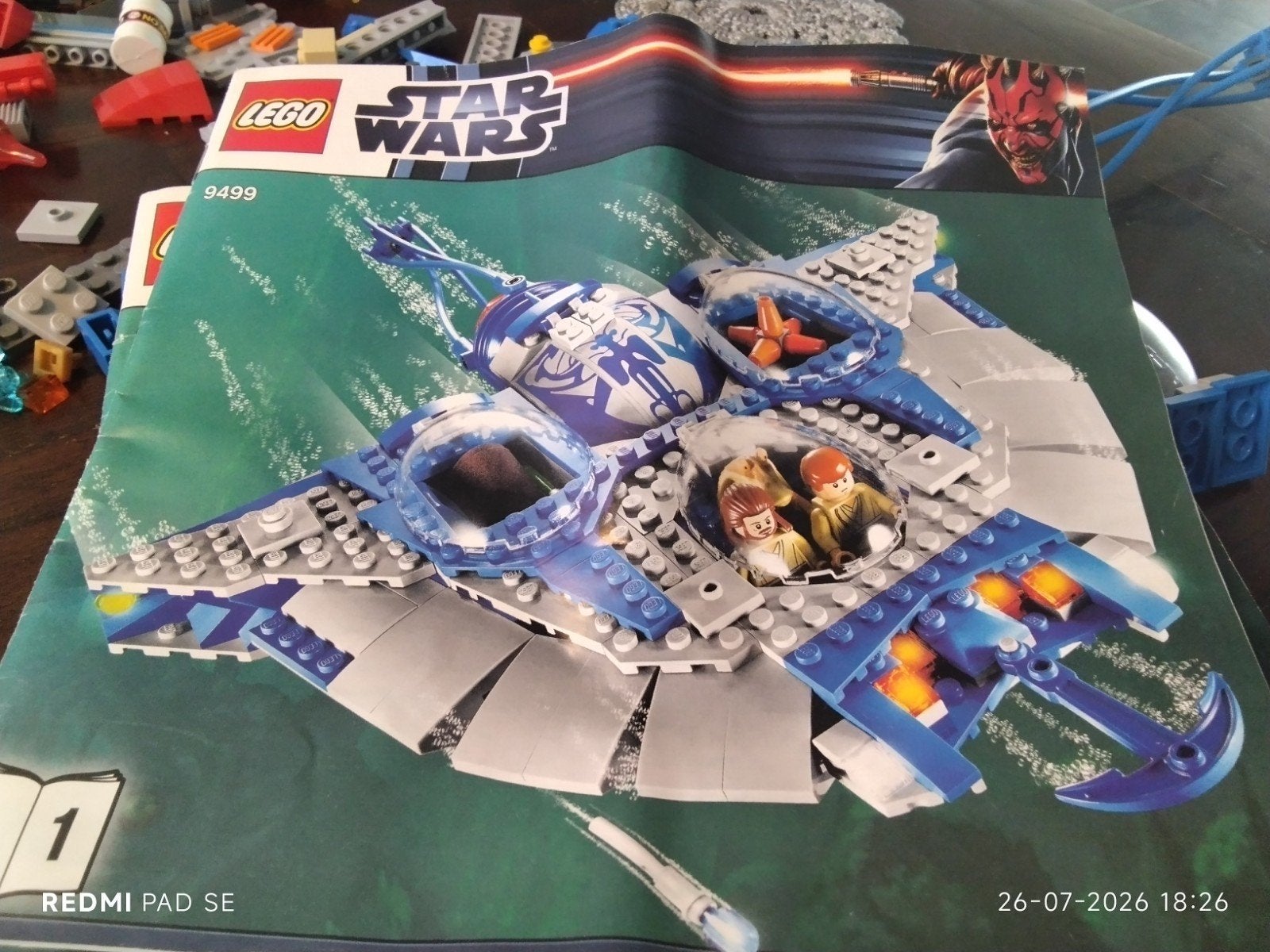 LEGO Star Wars 9499 Gungan Sub - Niet compleet  met2 boekjes, Ophalen of Verzenden, Gebruikt