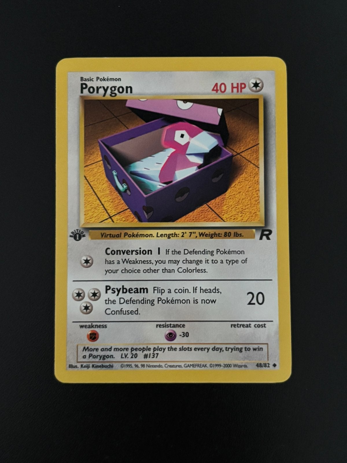 Porygon 48/82 Team Rocket 1st edition, Ophalen of Verzenden, Zo goed als nieuw