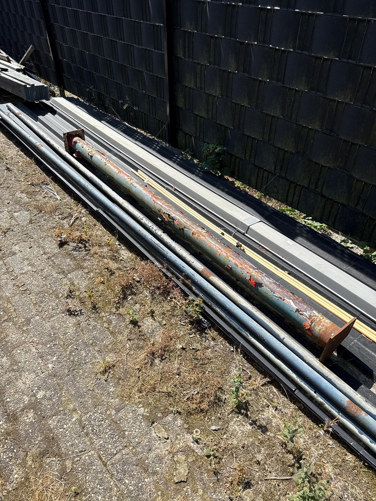 Staande kolom/dikwandige koker 120mm met flenzen, Doe-het-zelf en Verbouw, Ophalen, Gebruikt, IJzer