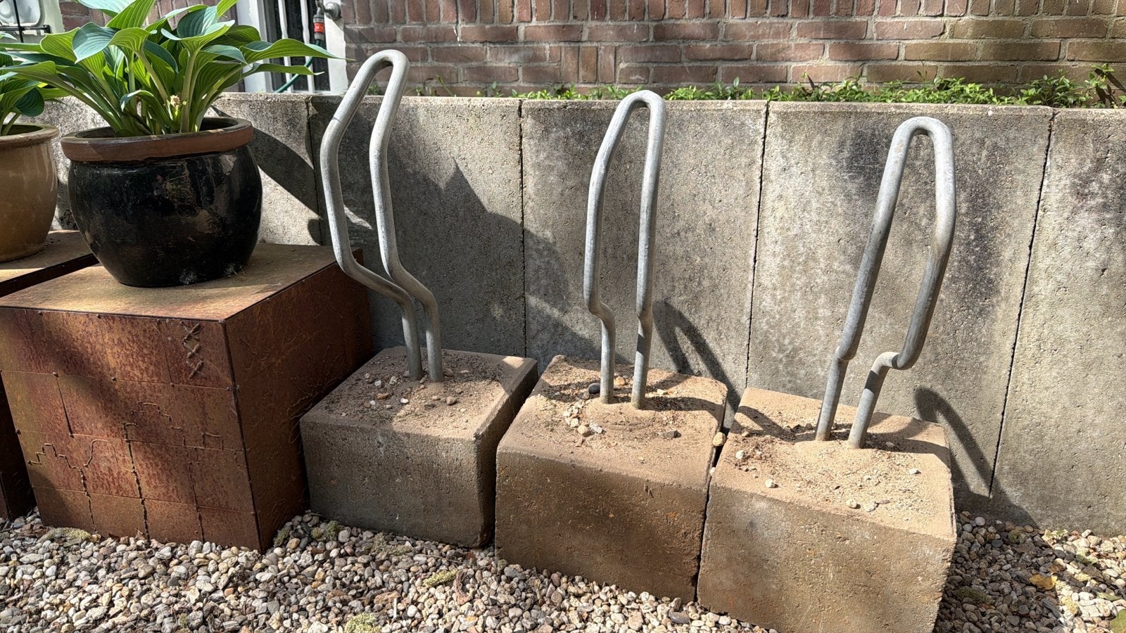 Fietsenrek voor buiten, 3 stuks, Ophalen, Gebruikt