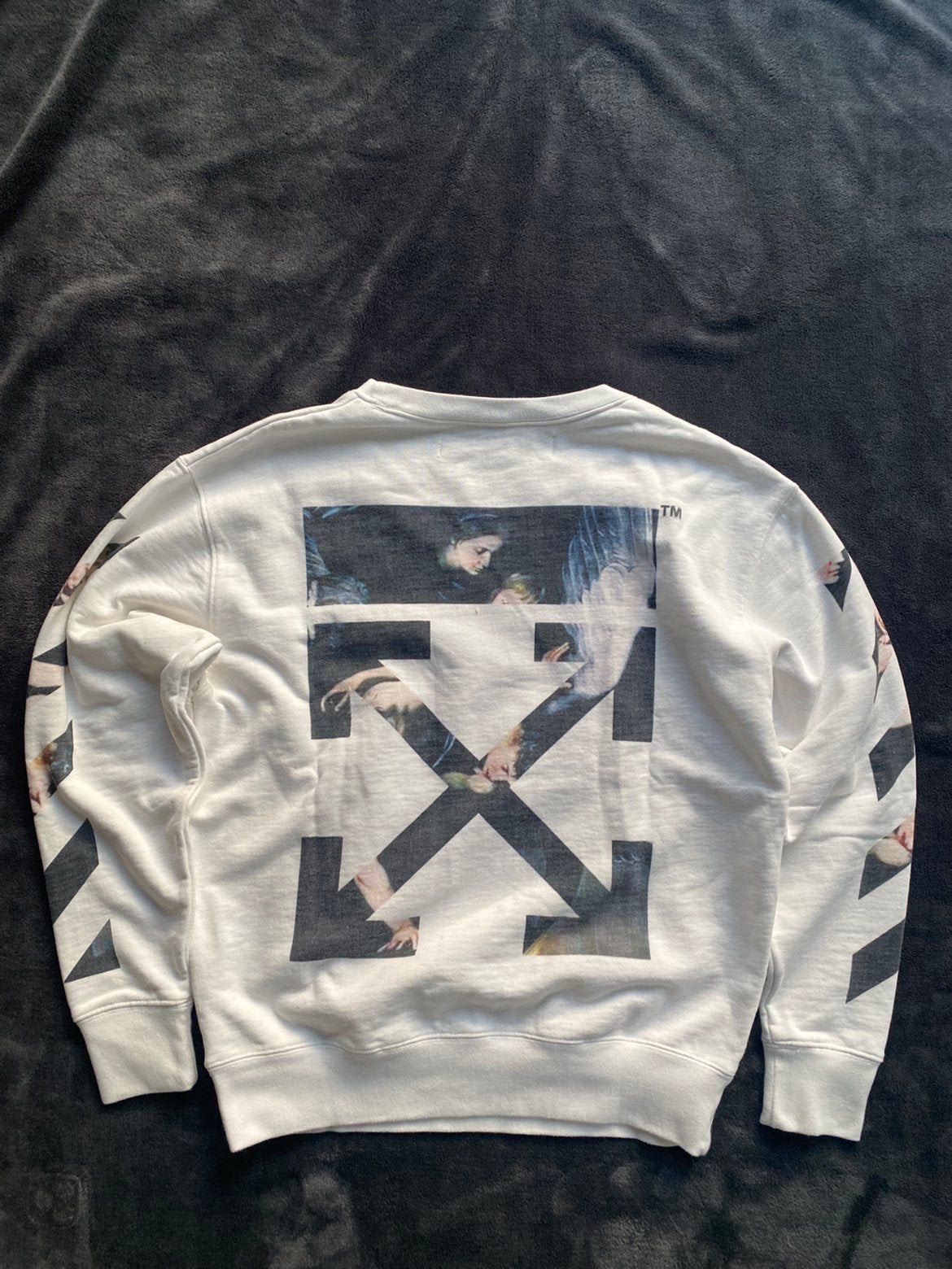 Off-White Caravaggio Arrow White Sweater, Ophalen of Verzenden, Zo goed als nieuw, Maat 48/50 (M), Wit