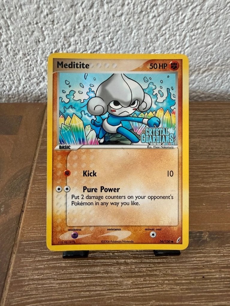 Pokémon | Meditite | 56/100 | Reverse Holo | Stamped!, Ophalen of Verzenden, Zo goed als nieuw