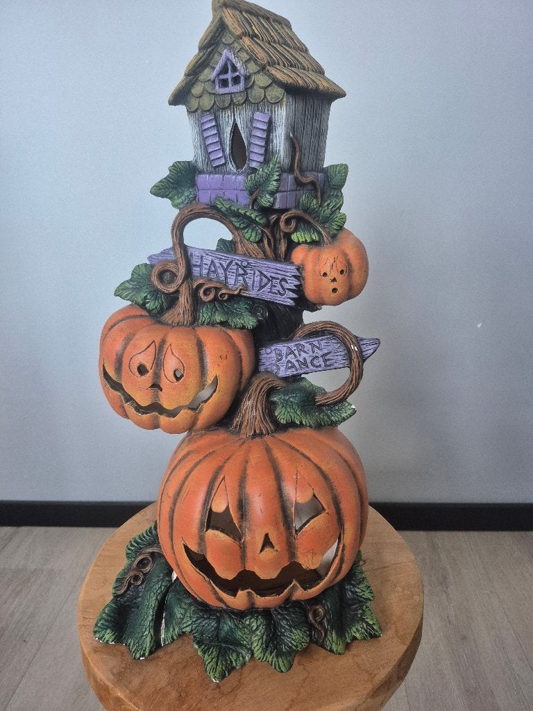 Grote Keramieken Halloween versiering met Spookhuis, Ophalen, Gebruikt, Versiering, Halloween of Griezel