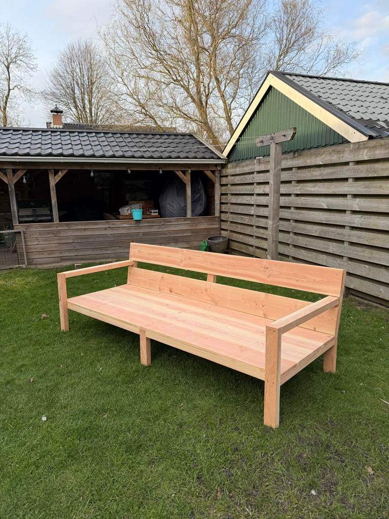 Houten pallet bank 240x80cm - Ook maatwerk mogelijk!, Tuin en Terras, Tuinmeubel-accessoires, Ophalen, Nieuw