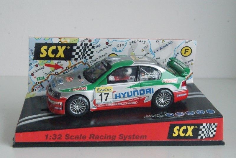 Scx Hyundai Accent WRC "MonteCarlo 2002 Met Licht Ref 60840, Kinderen en Baby's, Speelgoed | Racebanen, Overige merken, Racebaan