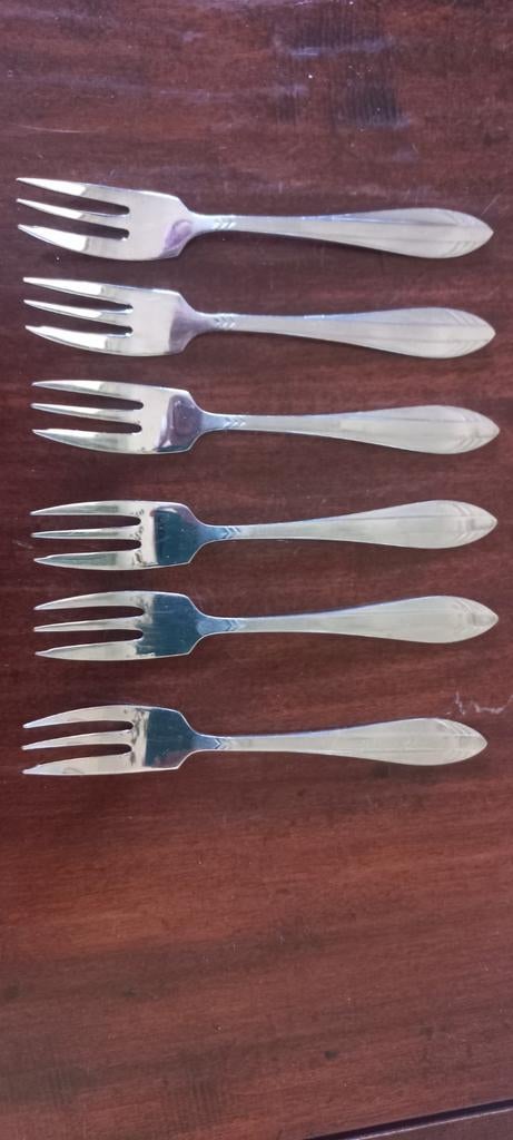 Gebaksvorkjes Gero Zilmeta, Antiek en Kunst, Antiek | Bestek, Ophalen of Verzenden