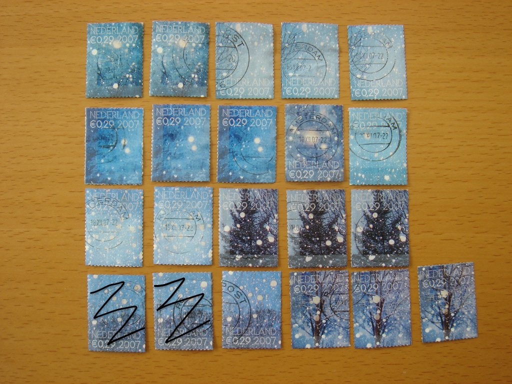2007 Decemberzegels – 19x, Postzegels en Munten, Ophalen of Verzenden, Na 1940, Gestempeld