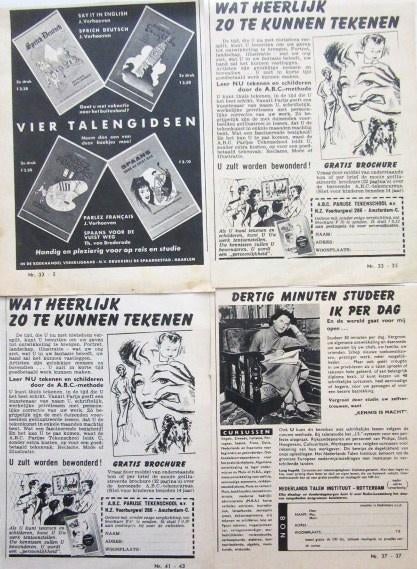 62 vintage advertenties reclames opleidingen 1956-58 Philips, Ophalen of Verzenden, Gebruikt, Overige typen