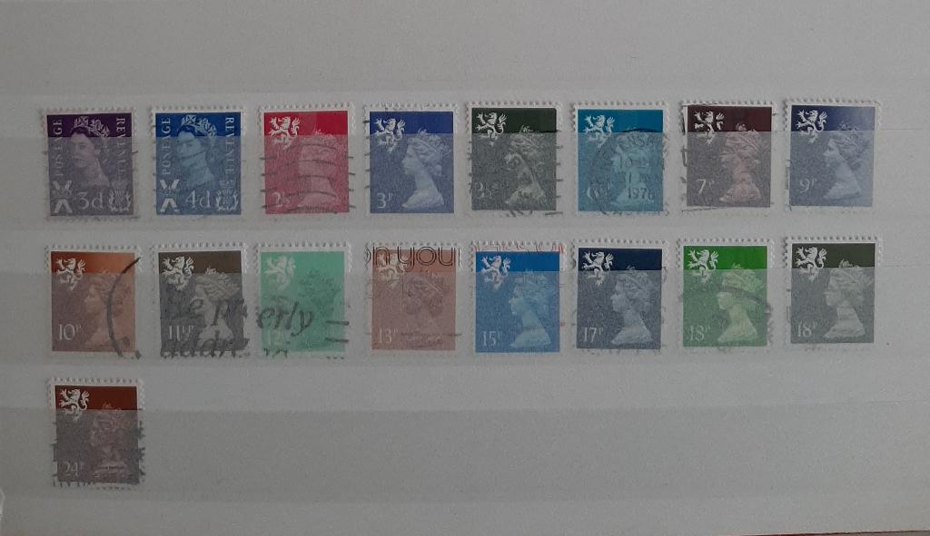 Schotland Nr. 3 Gestempeld 17 Postzegels, Ophalen, Gestempeld