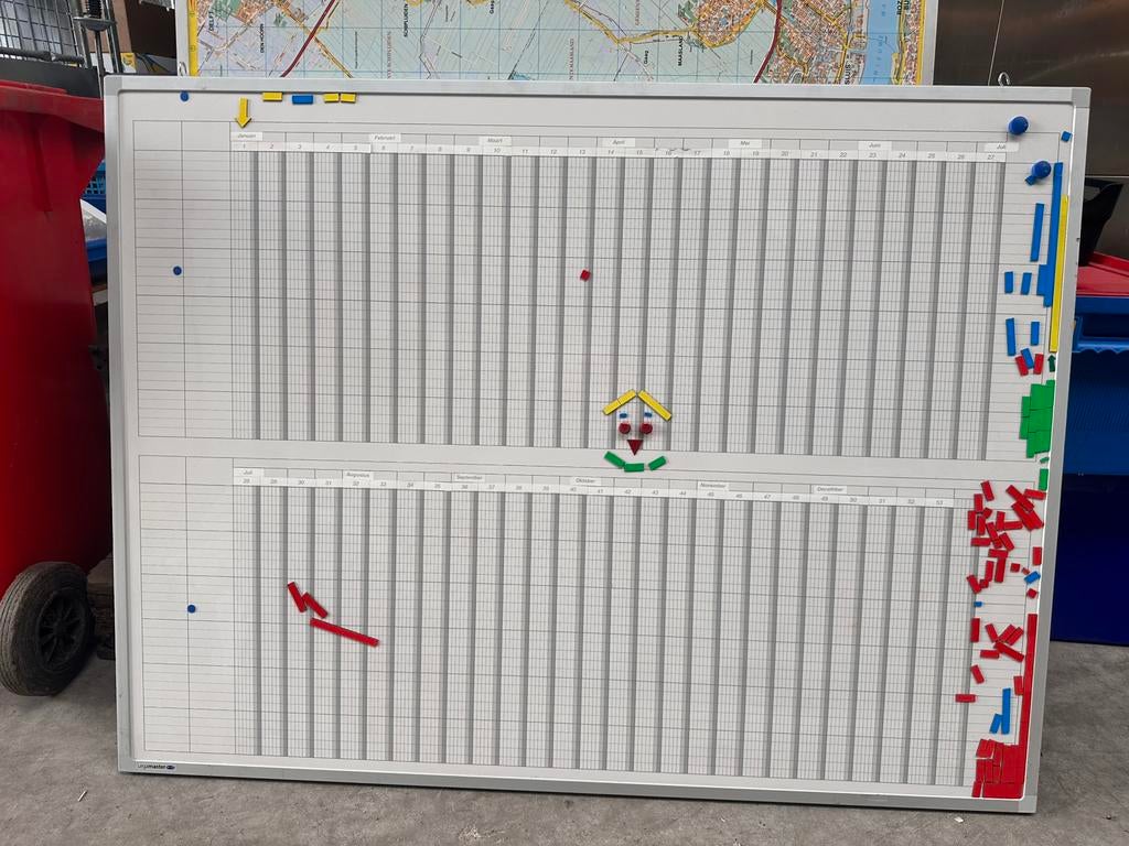 Whiteboard met bedrukking, Ophalen, Zo goed als nieuw, Whiteboard