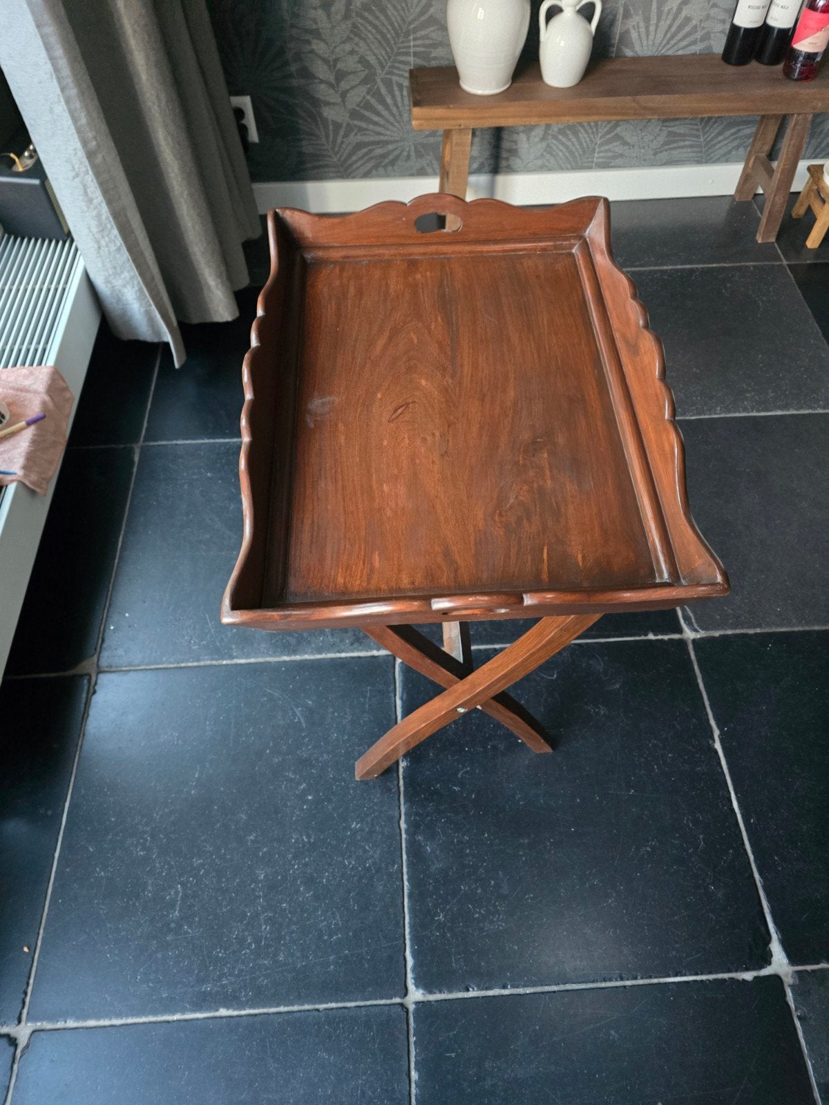 Butler tray in massief hout, Ophalen